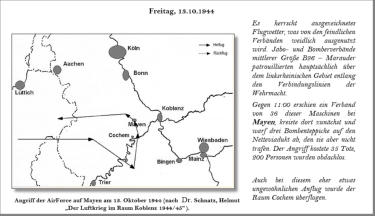 Angriff der AirForce auf Mayen am 13. Oktober 1944 (nach  Dr. Schnatz)