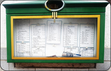 Aushang am "Kellerchen"